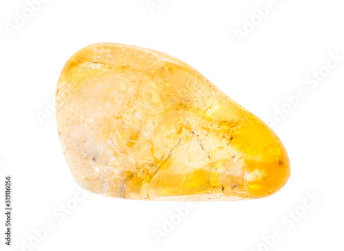 Cuadro en lienzo polished citrine (yellow quartz) gem stone isolated