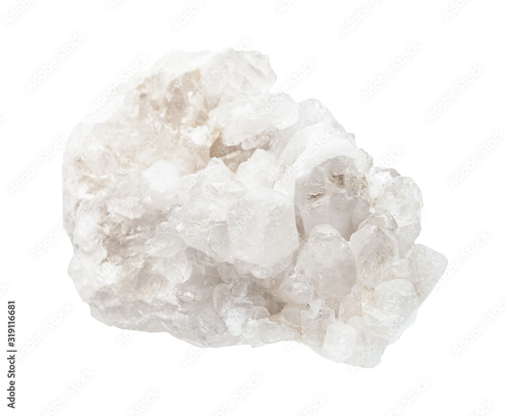 matrix of colorless Rock crystals (rock-crystal)