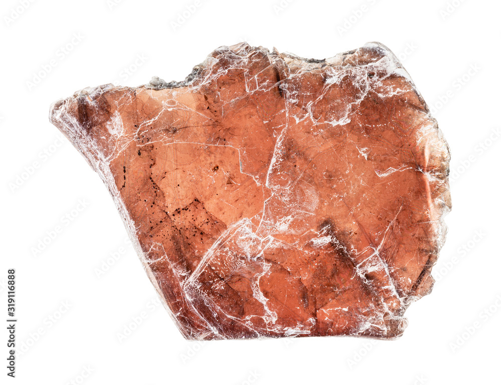 brown muscovite mica isolated on white brown muscovite mica isolated on white