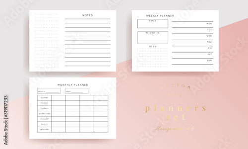 Planner sheet vector