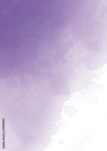 Fototapeta Abstract purple watercolor background. Lavender color, delicate postcard or invitation.