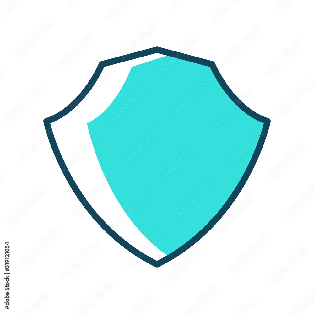 Shield icon. Isolated vector illustration.