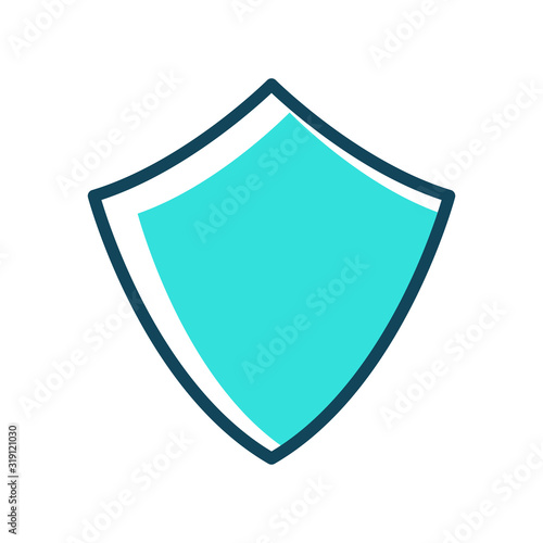 Shield icon. Isolated vector illustration.