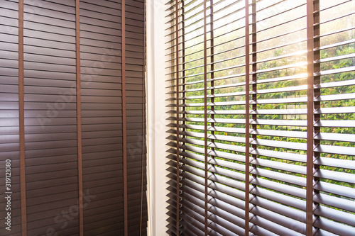 Blinds curtain window decoration interior of room