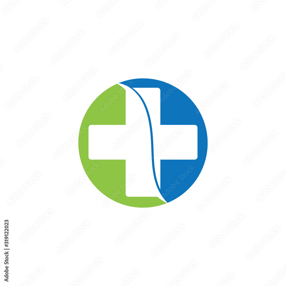 Medical cross healthy logo template vector Medical cross healthy logo template vector