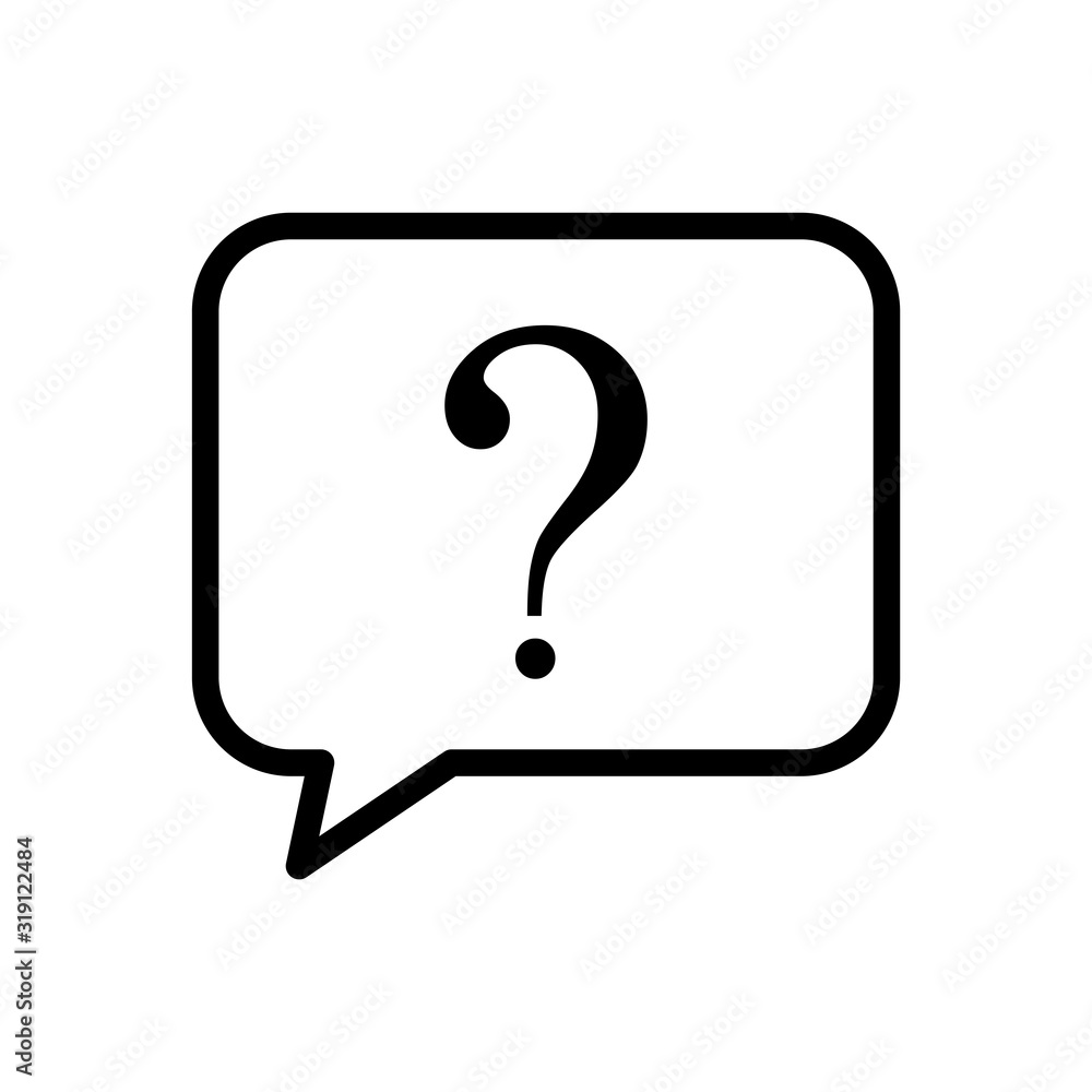 Question Mark in Bubble Icon Vector Question Mark in Bubble Icon Vector