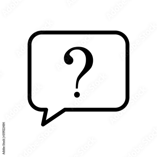 Question Mark in Bubble Icon Vector