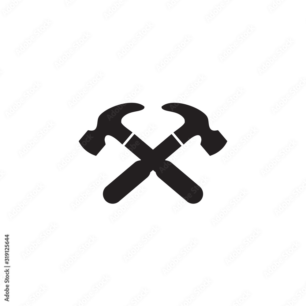 Hammer tool logo design vector template Hammer tool logo design vector template