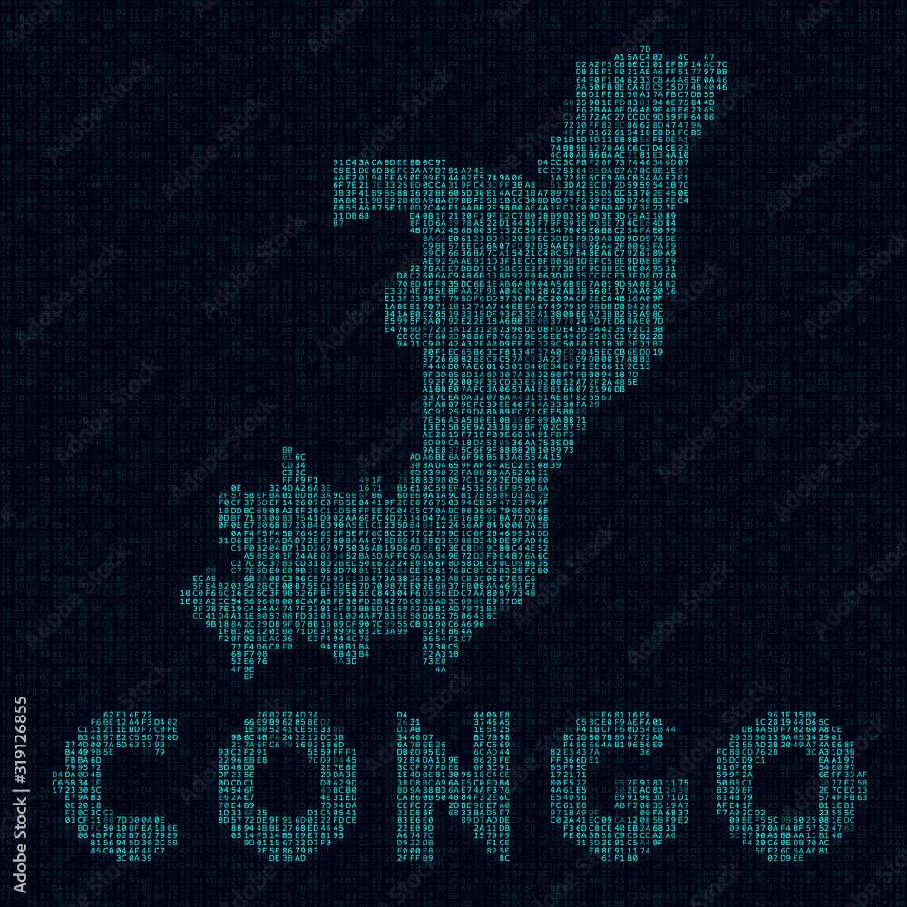 Congo tech map. Country symbol in digital style. Cyber map of Congo with country name. Stylish vector illustration.