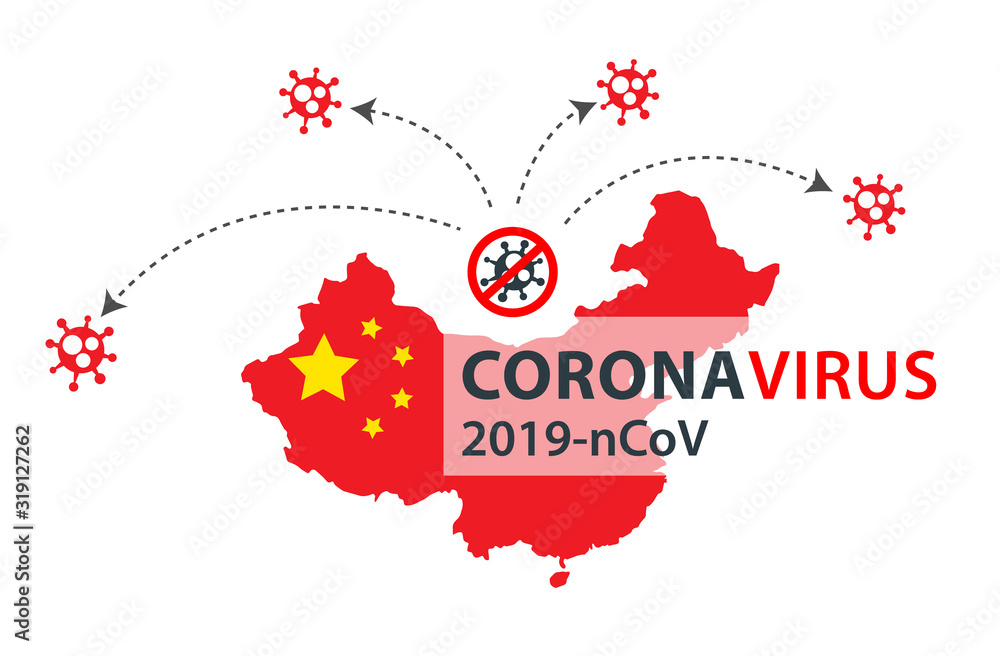 Coronavirus. The spread of the coronavirus outside of China. Novel coronavirus 2020-nCoV. Virus pandemic. 