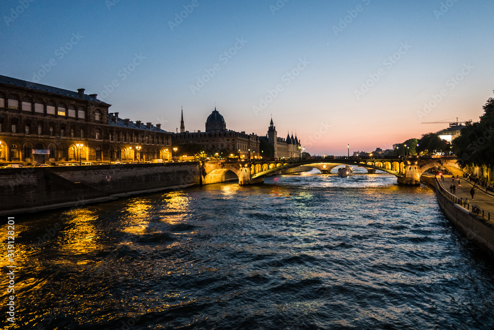 seine paris city view