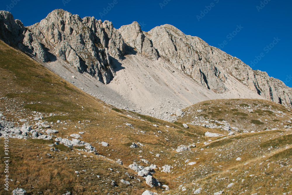 The summit of Monte Terminillo during the autumn season in Lazio