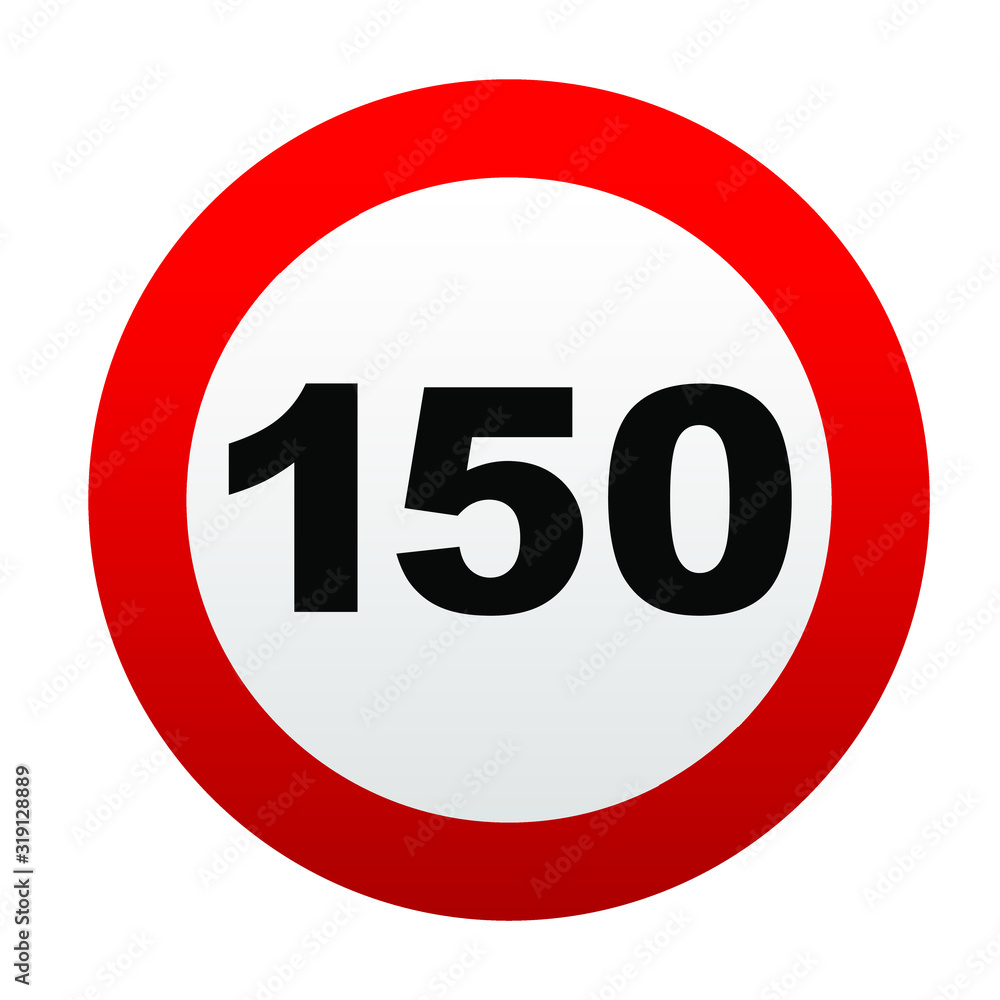 Speed limit traffic signs. Vector icon. Speed limit traffic signs. Vector icon.