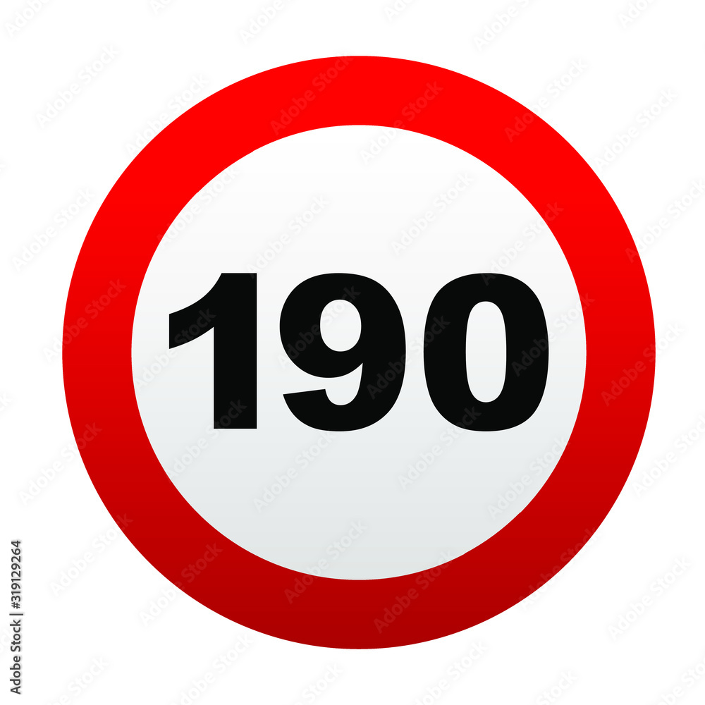 Speed limit traffic signs. Vector icon. Speed limit traffic signs. Vector icon.