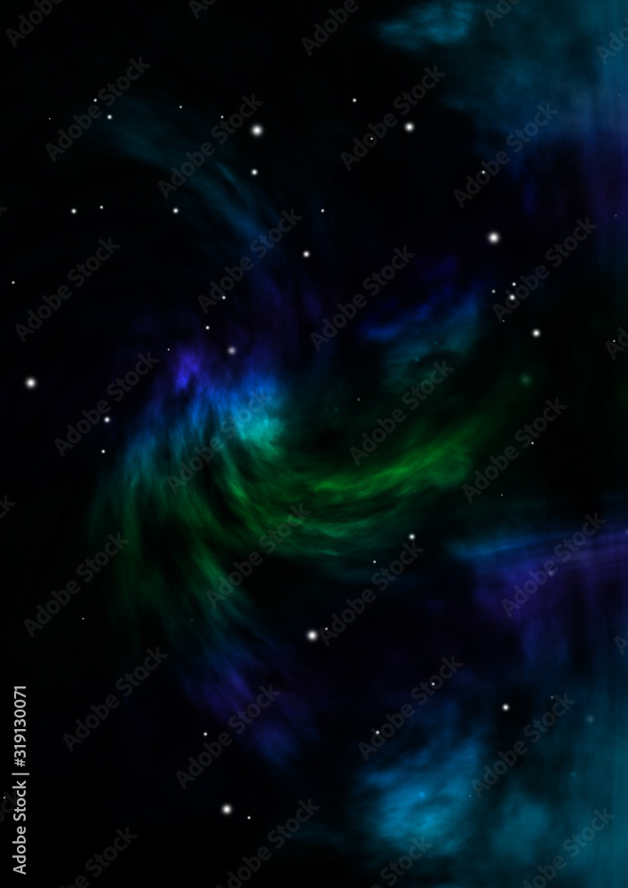 Star field in space and a nebulae. Star field in space and a nebulae.