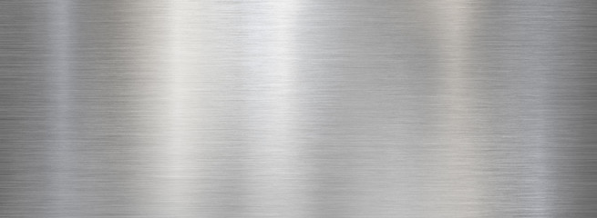Fine brushed wide metal steel or aluminum plate