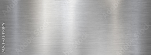 Fine brushed wide metal steel or aluminum plate
