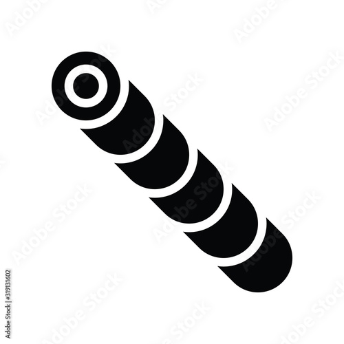 wafer roll related sweets and candy vector in solid design