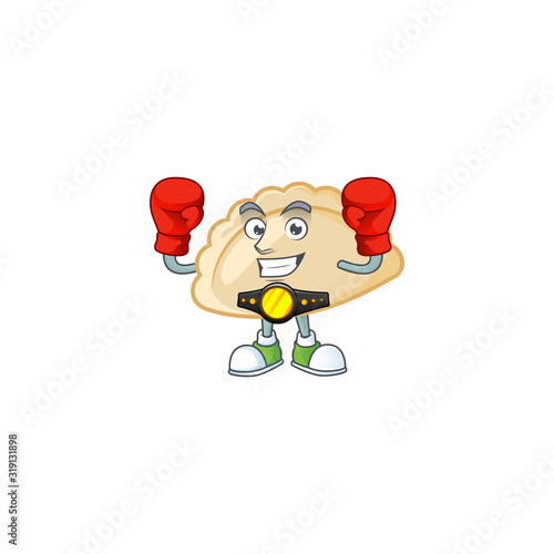 Happy Face Boxing pierogi cartoon character design