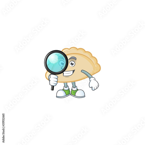 Smart One eye pierogi Detective character style