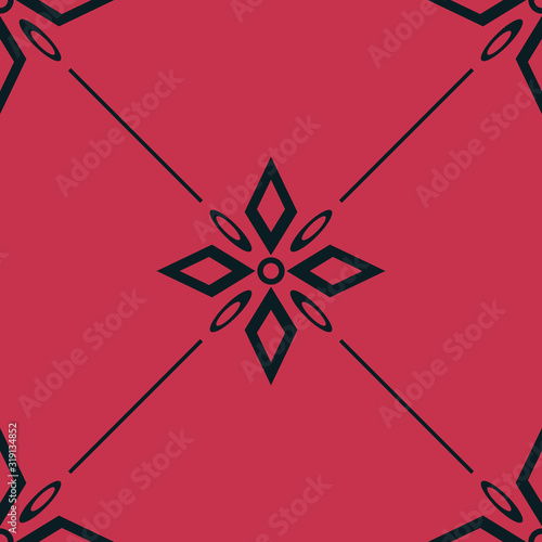 abstract floral seamless pattern with flowers, netting and leaves