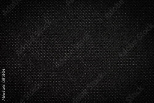 Wallpaper Mural Black fabric, luxury dark gray background abstract. Material are used in textile assembly. Detail cloth texture of pattern. Design, elegance with vignette effect, free copy space for text placement. Torontodigital.ca