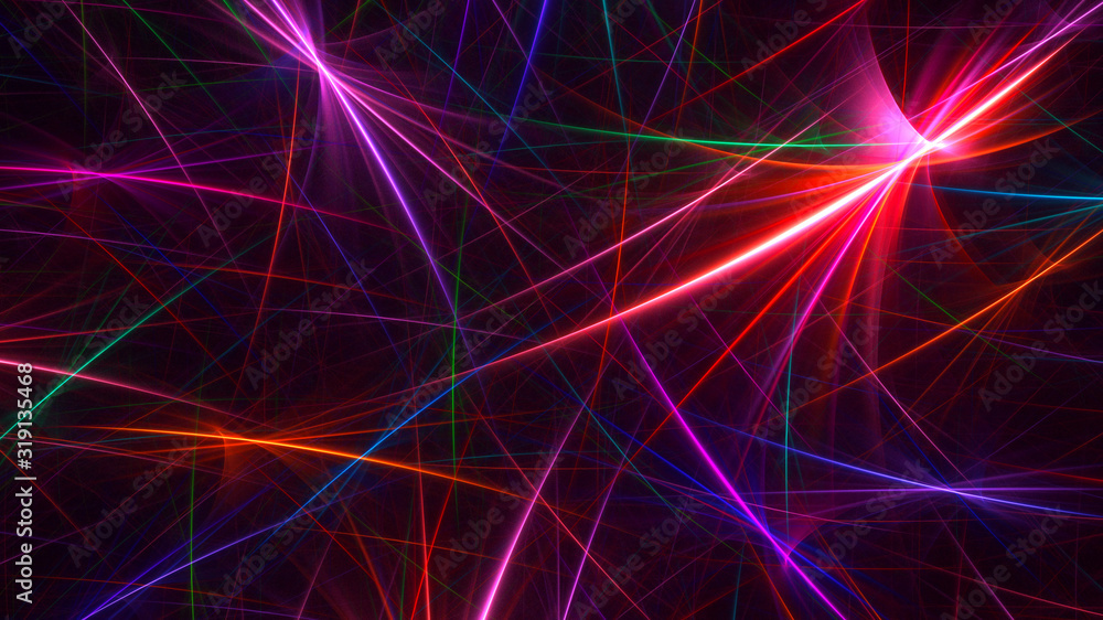 Obraz premium Fractal 3D rendering abstract and shiny background