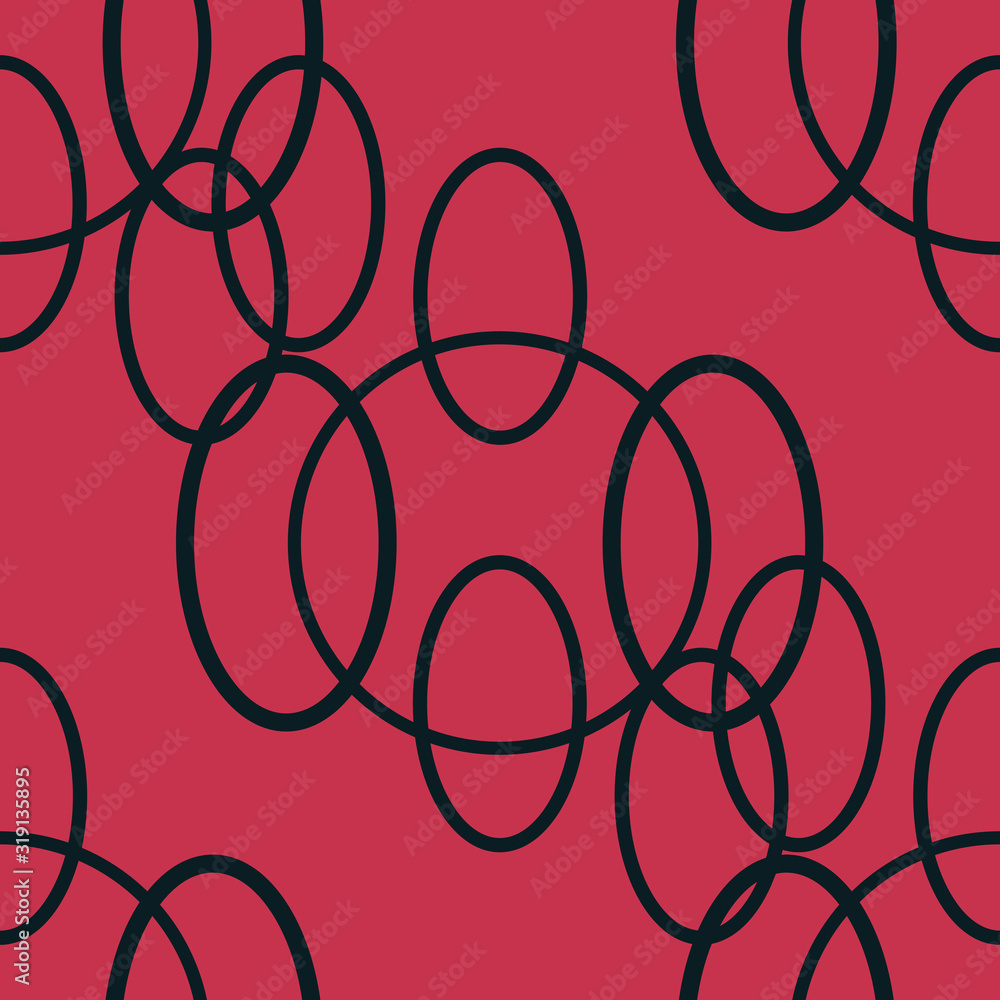 Seamless geometric abstract pattern with circles and rings Seamless geometric abstract pattern with circles and rings