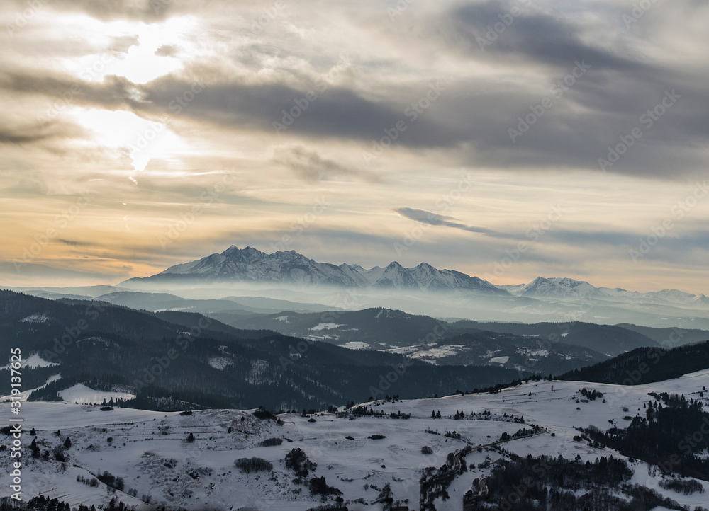 Tatry o zachodzie słońca Tatry o zachodzie słońca