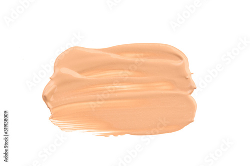 close up of beauty liquid powder stroke on white background - Image