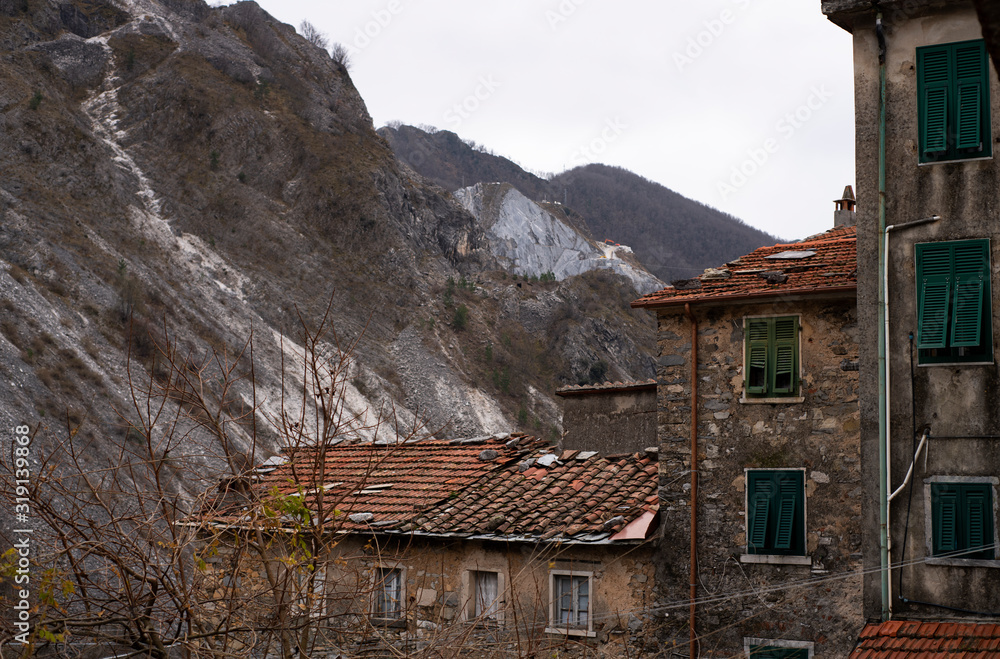 Rooftops of the houses in the hamlet of Colonnata Rooftops of the houses in the hamlet of Colonnata