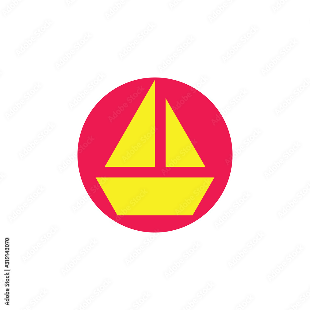 simple geometric ship logo vector simple geometric ship logo vector