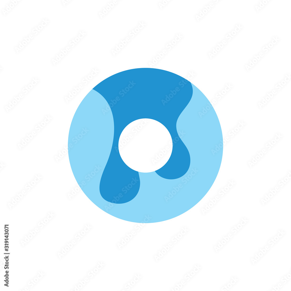 circle water curves object logo vector circle water curves object logo vector