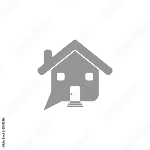 home talk funny design logo vector