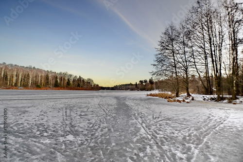 winter landscape with river