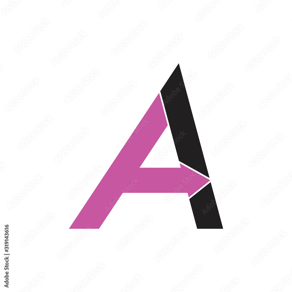 letter A arrow geometric simple logo vector letter A arrow geometric simple logo vector