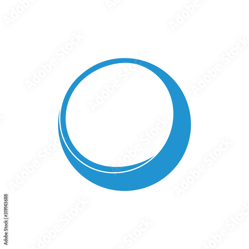 curves circle rotate geometric logo frame vector