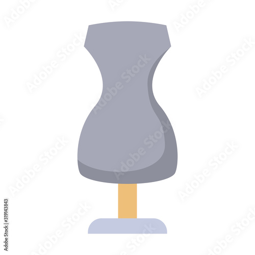 sewing mannequin flat color vector icon