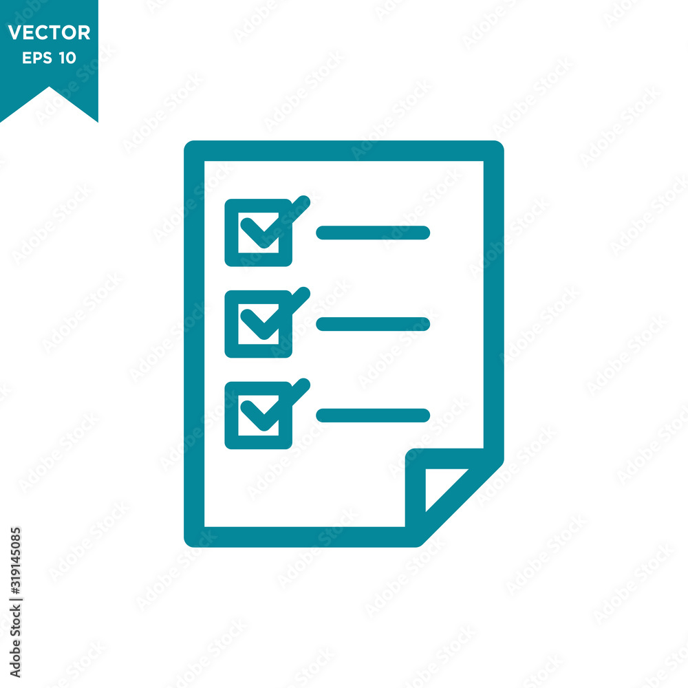 checklist icon in trendy flat design checklist icon in trendy flat design