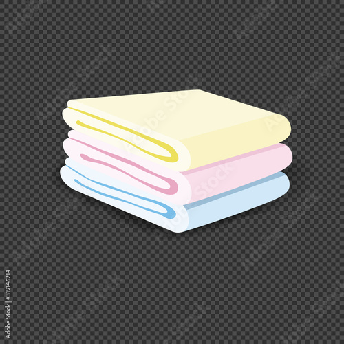 Set of terry towels vector