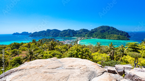 Phi-Phi island, Krabi Province, Thailand-Travel vacation background