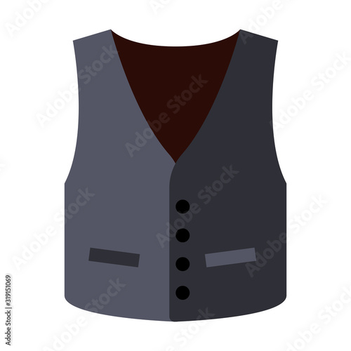 vest isolated flat vector icon