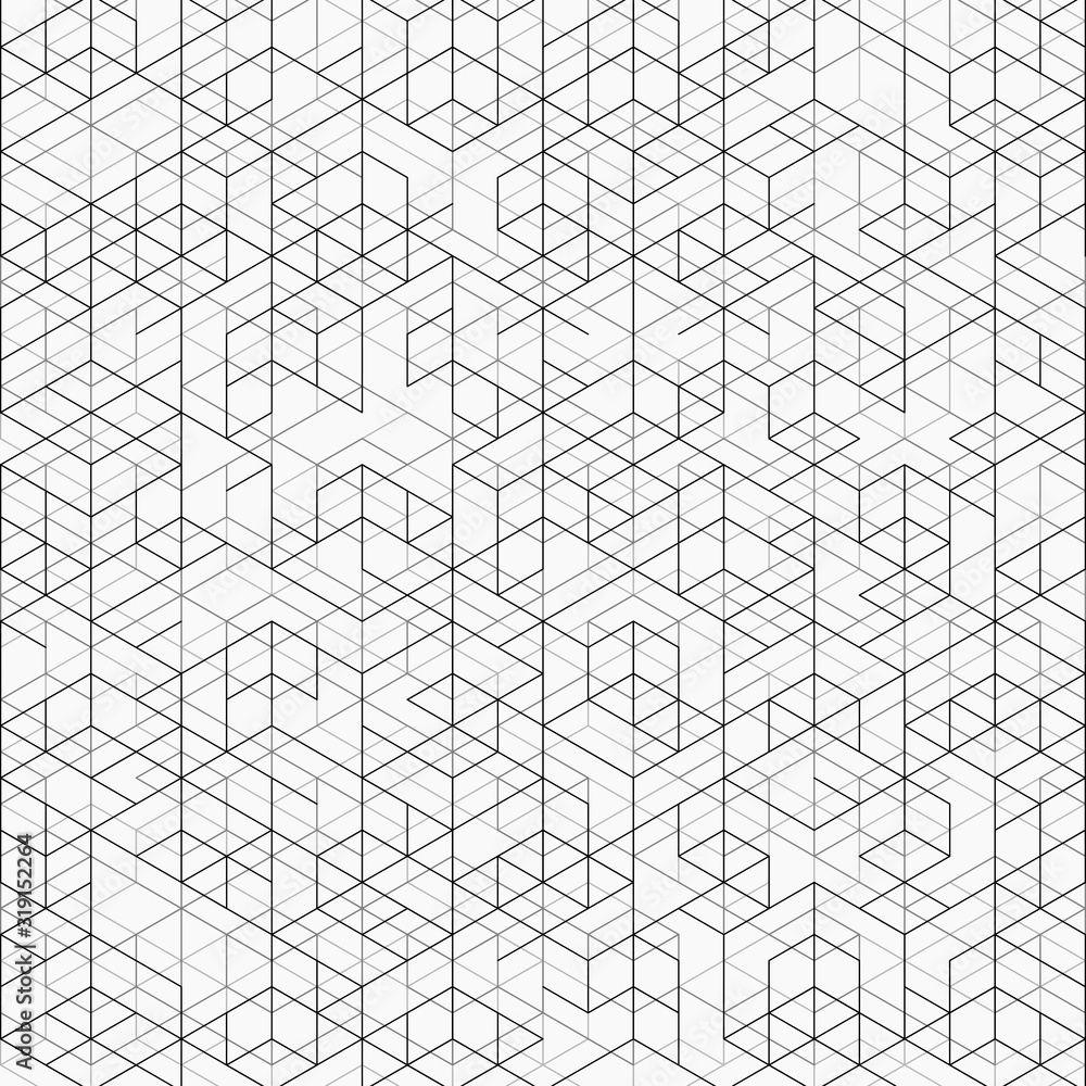 Abstract cover of black and gray line geometric pattern design background. illustration vector eps10