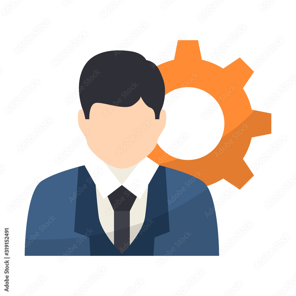 manager isolated flat color icon manager isolated flat color icon