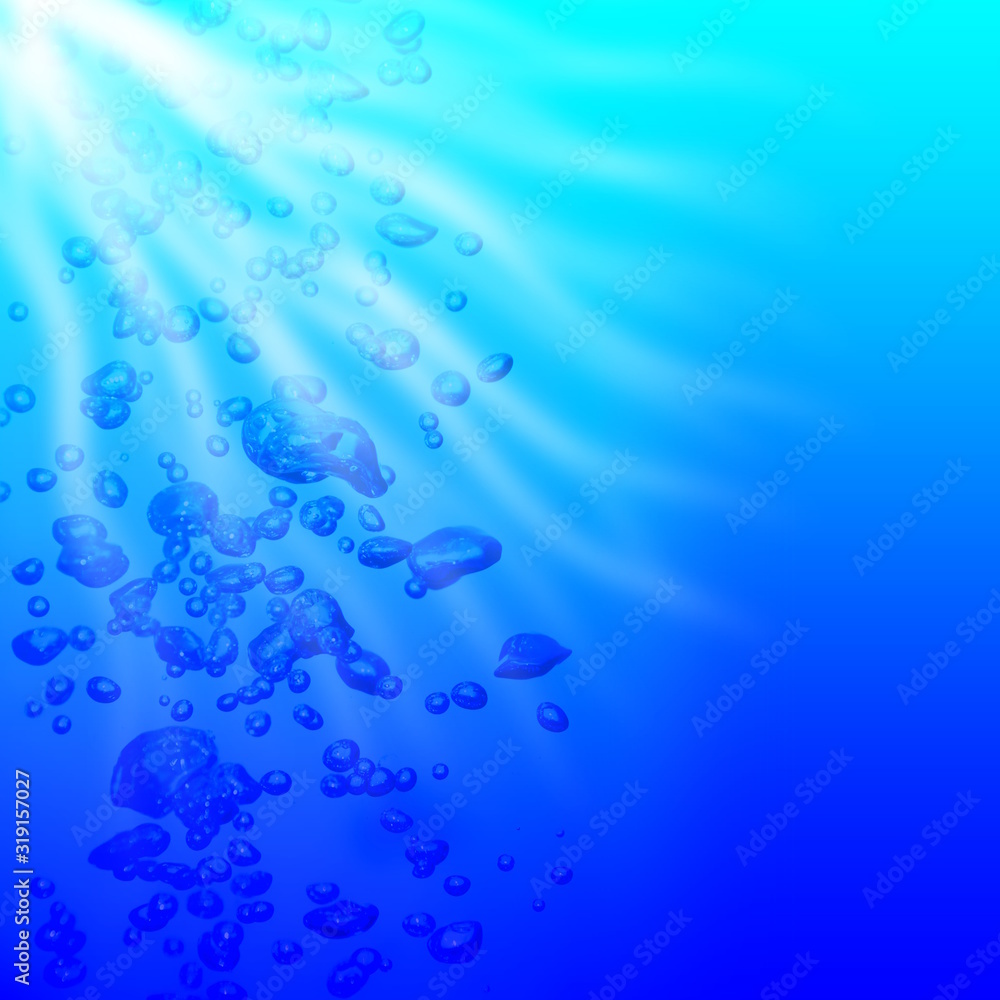 water blue  drops