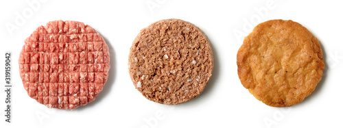 Quadro su tela meat and meat free burgers