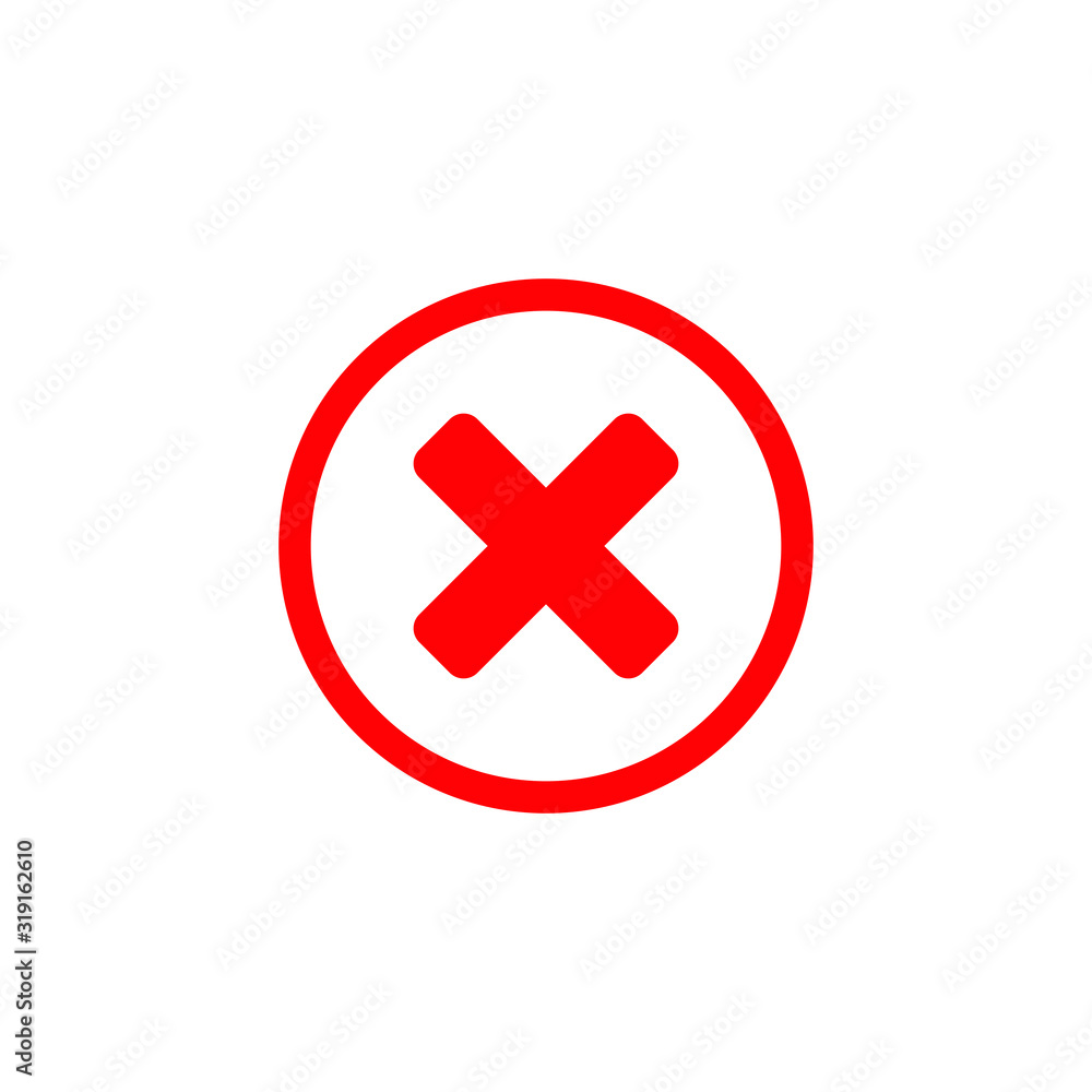 cancel icon in flat style. vector illustration cancel icon in flat style. vector illustration