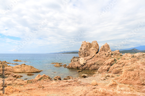 Rock formation at Corsican beach