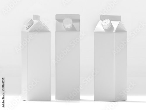 3D mockup of a packaging packaging template.