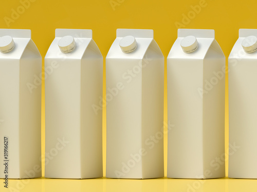 3D mockup of a packaging packaging template.